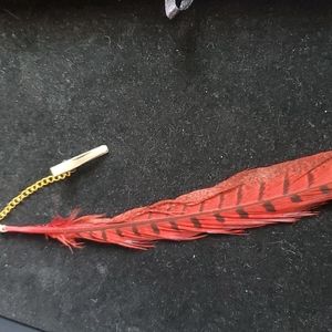 Teenager feather hair clip.